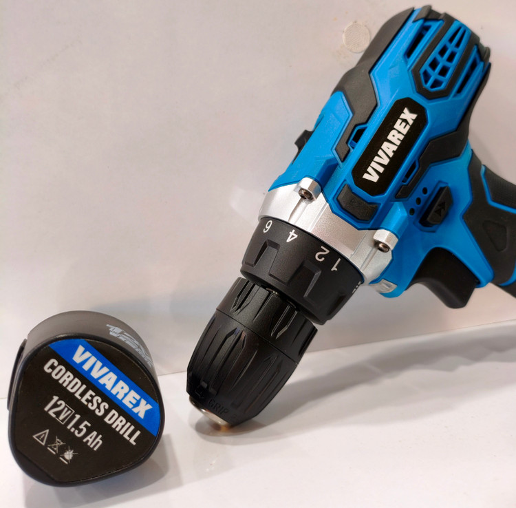 دریل پیچ گوشتی شارژی ۱۲ ولت ویوارکس مدل VR12V-1C به همراه باتری و شارژر
