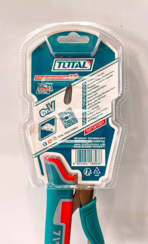 انبرقفلی فک منحنی TOTAL مدل THT191001 سایز 10 اینچ Cr-V