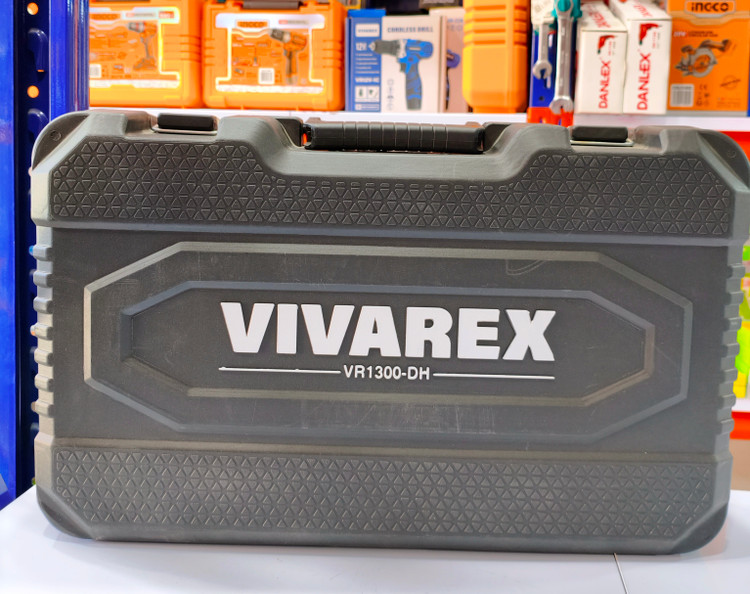 چکش تخریب VIVAREX مدل VR1300-DH توان 1300 وات قلمگیر HEX 17mm انرژی ضربه 9 ژول به همراه کیف و متعلقات