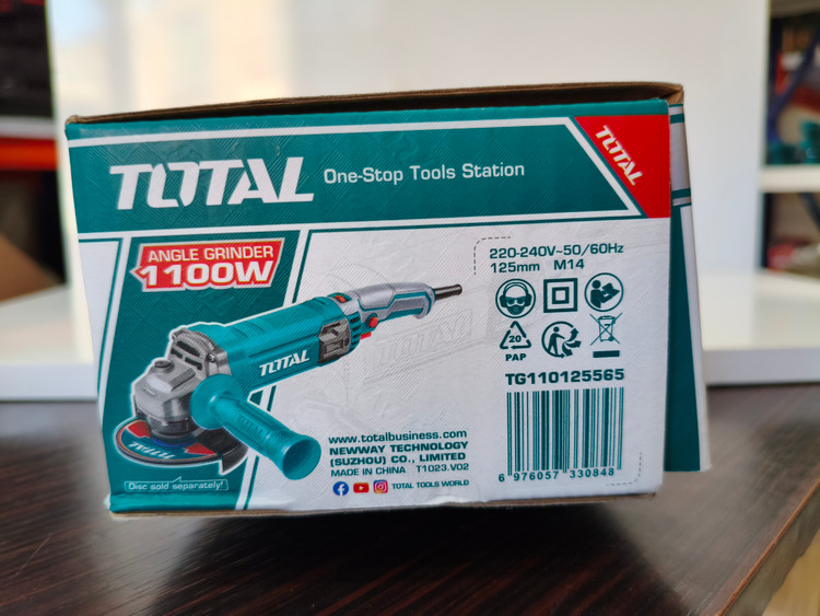 مینی فرز دیمردار ۱۱۰۰ وات توتال مدل TG110125565 صفحه ۱۲۵ میلیمتر